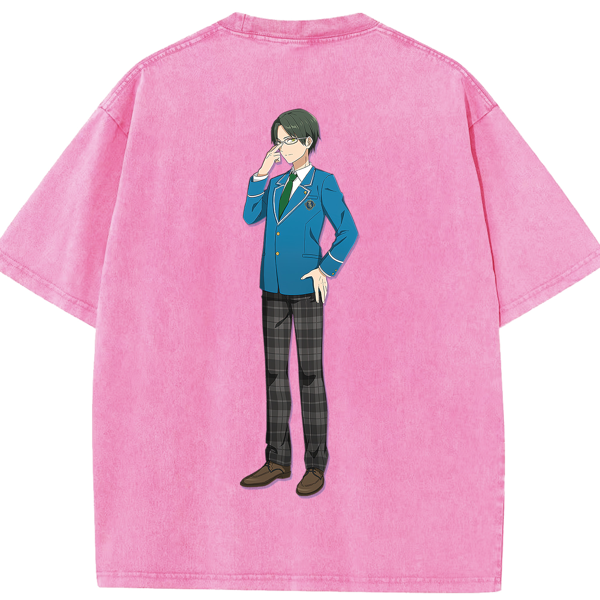 （画像用） あんさんぶるスターズ! Ensemble Stars 綿100% ヴィンテージ風 半袖Tシャツ（背面プリント）
